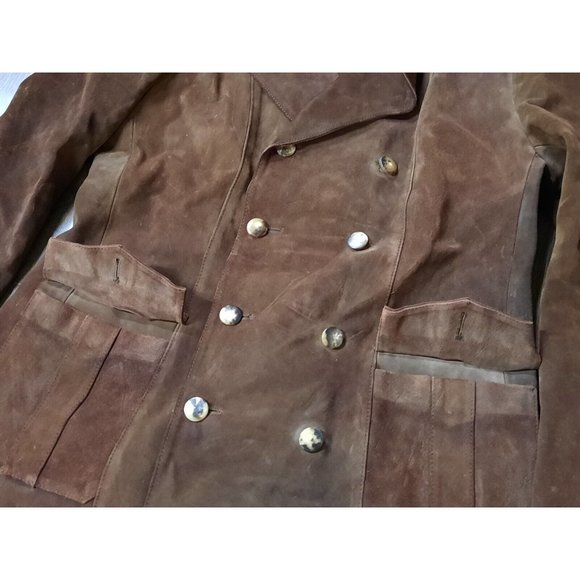 Vintage Loewe Suede Leather Jacket Outer Brown Size 44. Read - Picture 4 of 12